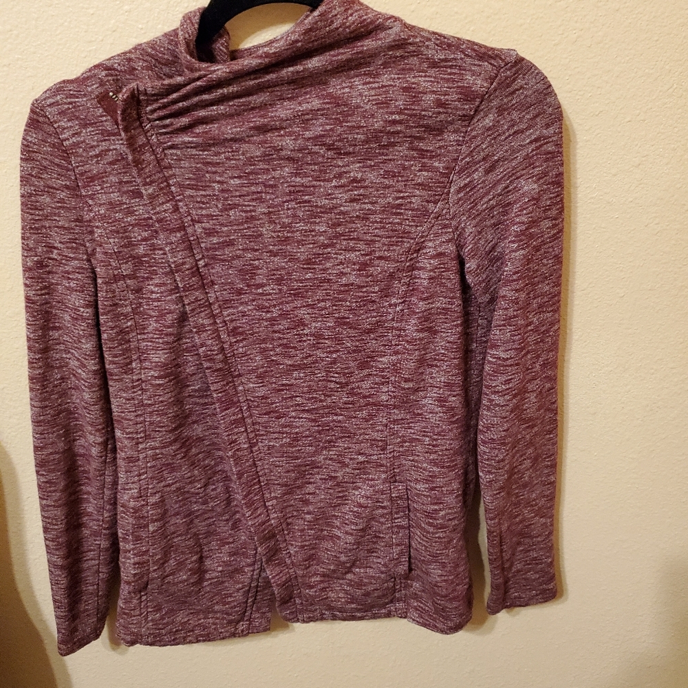 G H and Bass Co Sideways Zipper Top